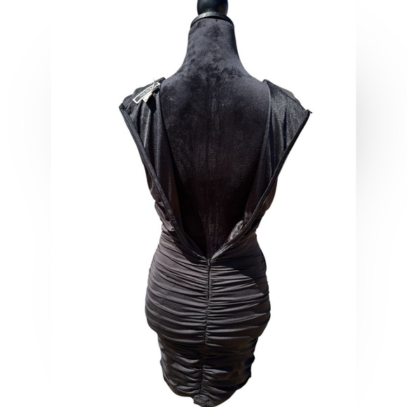 Nikibiki Black Ruched Mini Dress size Small - Picture 6 of 13